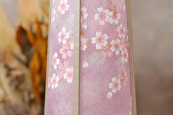 盆提灯 山登 竹蘭 グレージュ 桜 詳細画像 山登 盆提灯 竹蘭 グレージュ 桜 詳細画像