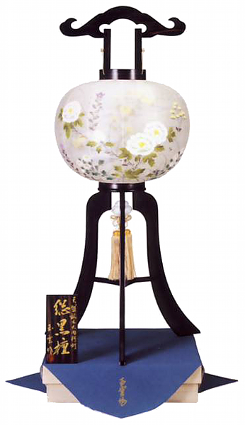 銘木黒檀絹二重絵入極上桐箱入（電気コード式）