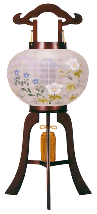 ワイン塗10号絹描き絵廻転（電気コード式）