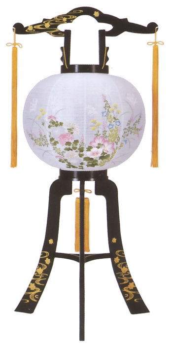 あかり12号流水蒔絵絵入廻転