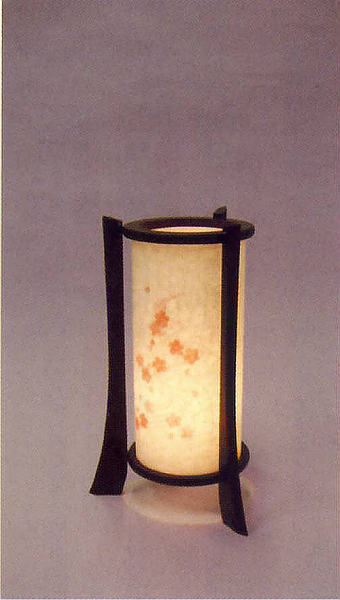 数奇屋行灯＜桜＞木製（電気コード式）
