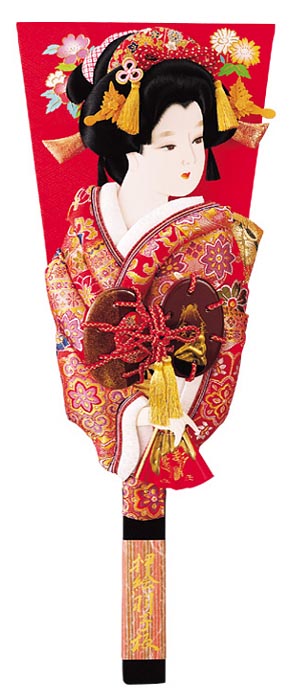 金襴押絵板　雅小町　浅妻