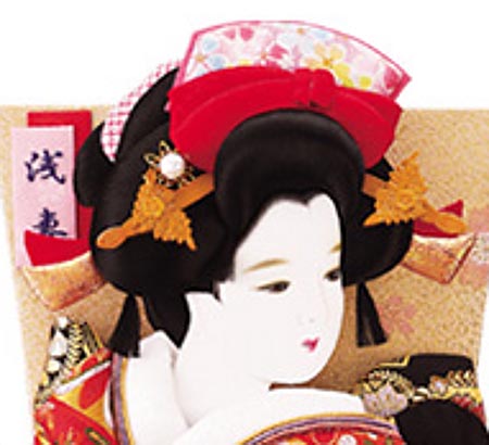 金襴押絵板　新花小町振袖　浅妻