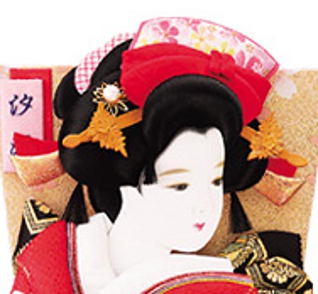 金襴押絵板　新花小町振袖　汐汲