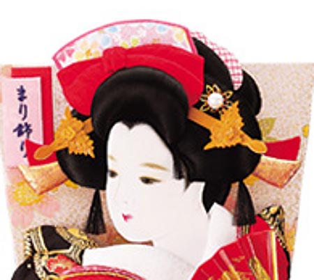 金襴押絵板　新花小町振袖　まり飾り