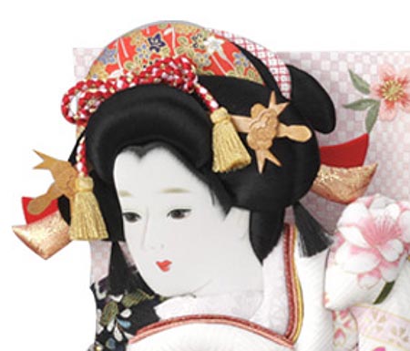 友禅正絹押絵板　京染正絹振袖　藤娘