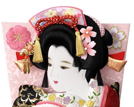 正絹絞りベルベット刺繍押絵板　新桜小町振袖　藤娘
