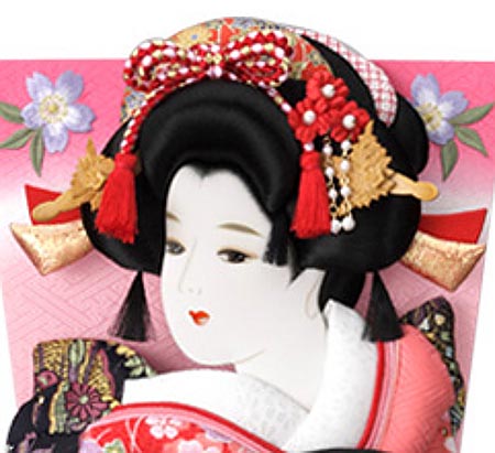 友禅正絹／縮緬友禅押絵板　あやか　藤娘
