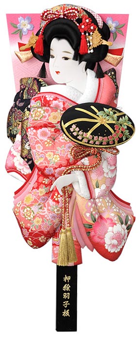 友禅正絹／縮緬友禅押絵板　あやか　藤娘