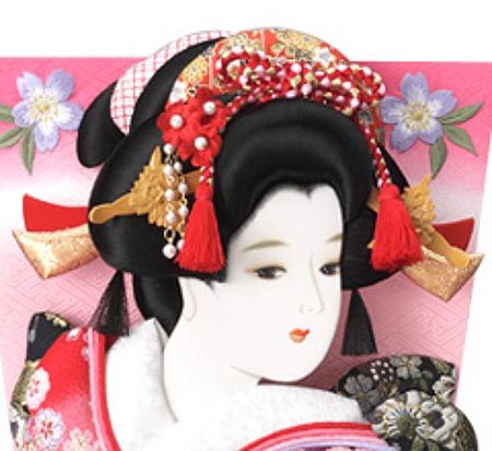 友禅正絹／縮緬友禅押絵板　あやか　浅妻