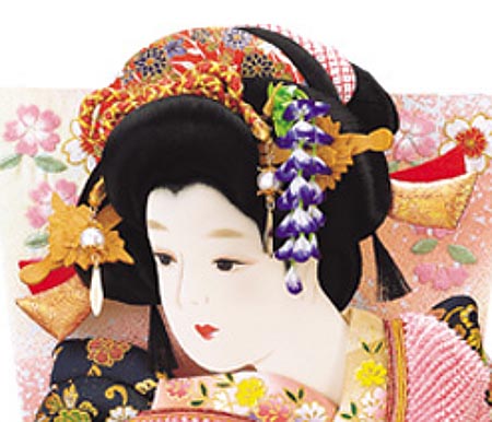 正絹絞り押絵板　極上はるな　藤娘