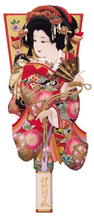 正絹押絵板　新正絹振袖　道成寺