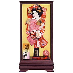 祇園　正絹鹿の子振袖　木製ケース・オルゴール