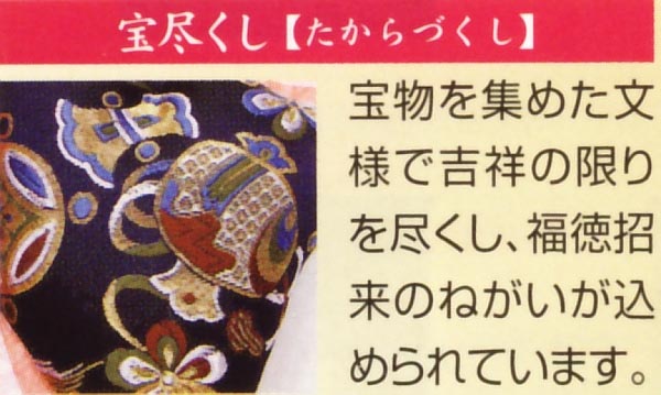 吉祥紋　宝尽し　花梨塗ケース・オルゴール