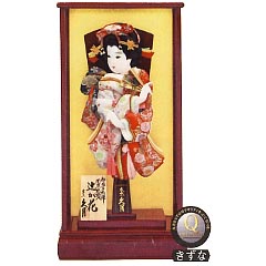 開運　瑪瑙入　辻が花　赤花梨塗ケース