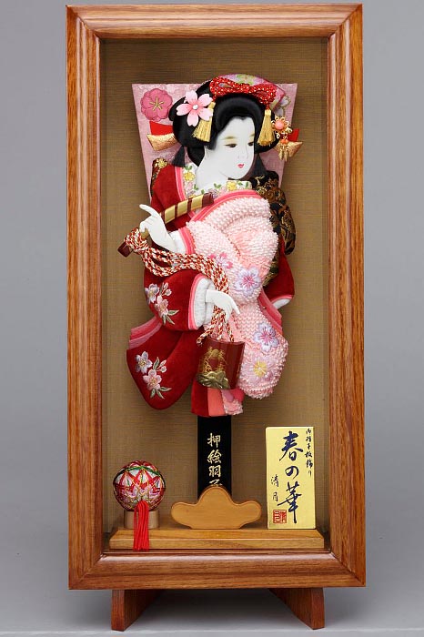 塗桐額飾り春の華