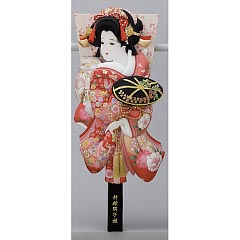友禅正絹／縮緬友禅押絵板　あやか　藤娘