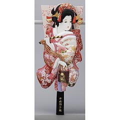 友禅正絹／縮緬友禅押絵板　あやか　汐汲