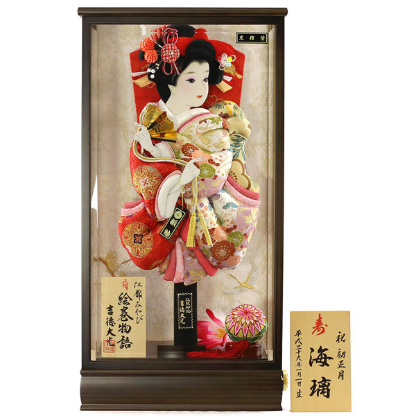 羽子板ガラスケース (オルゴール付き)（羽子板 | 雛人形、五月