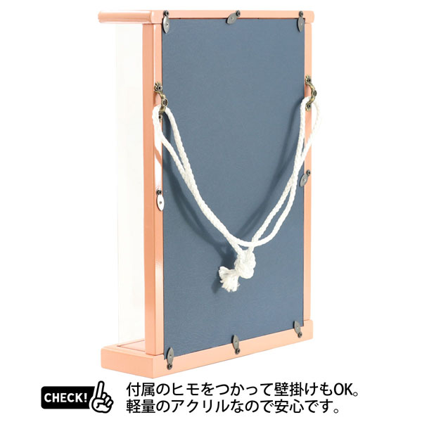 守田 羽子板　わらべ羽子板 春の訪れ パールピンク塗り 壁掛け アクリルケース スタンド付き　詳細画像