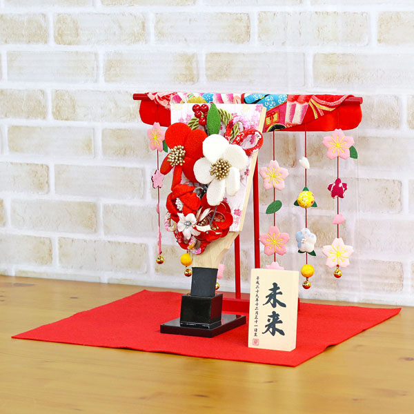 羽子板 守田 ちりめん細工髪飾り付き 花満開桜橘几帳 敷き布セット 詳細画像 守田 羽子板 ちりめん細工髪飾り付き 花満開桜橘几帳 敷き布セット 詳細画像
