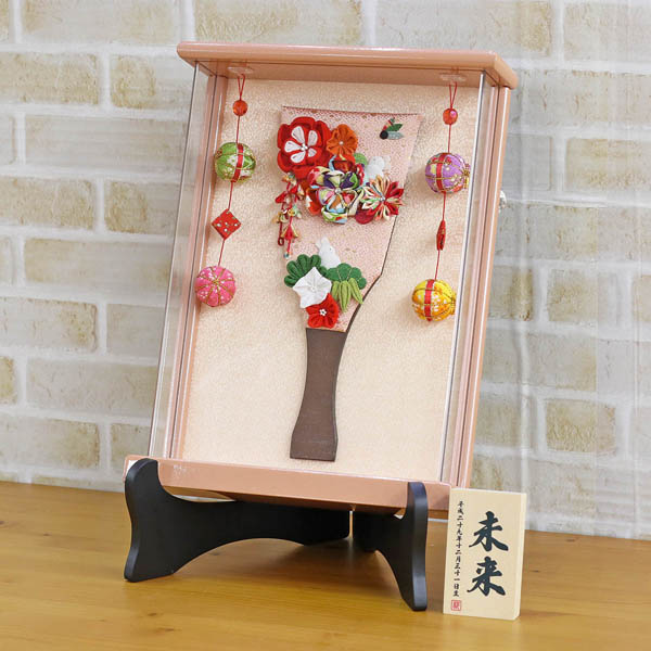 アンティーク 卵の殻貼り 富士図 半月盆 6客 工芸品