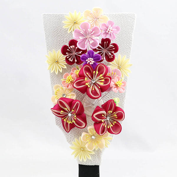 羽子板 守田 つまみ細工 羽子板 ホワイト 壁掛け 額飾り パールピンク塗り アクリルケース スタンドセット 詳細画像 守田 羽子板 つまみ細工 羽子板 ホワイト 壁掛け 額飾り パールピンク塗り アクリルケース スタンドセット 詳細画像