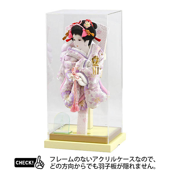 羽子板 吉徳 淡色羽子板 白/紫 枠なし アクリルケース飾り 詳細画像 吉徳 羽子板 淡色羽子板 白/紫 枠なし アクリルケース飾り 詳細画像