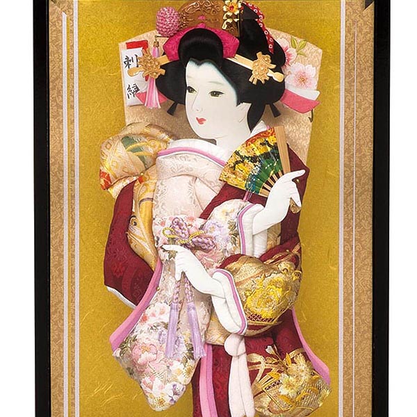 羽子板 平安豊久 坂田宏子作 月乃 黒塗り 面取りガラスケース飾り 詳細画像 平安豊久 羽子板 坂田宏子作 月乃 黒塗り 面取りガラスケース飾り 詳細画像