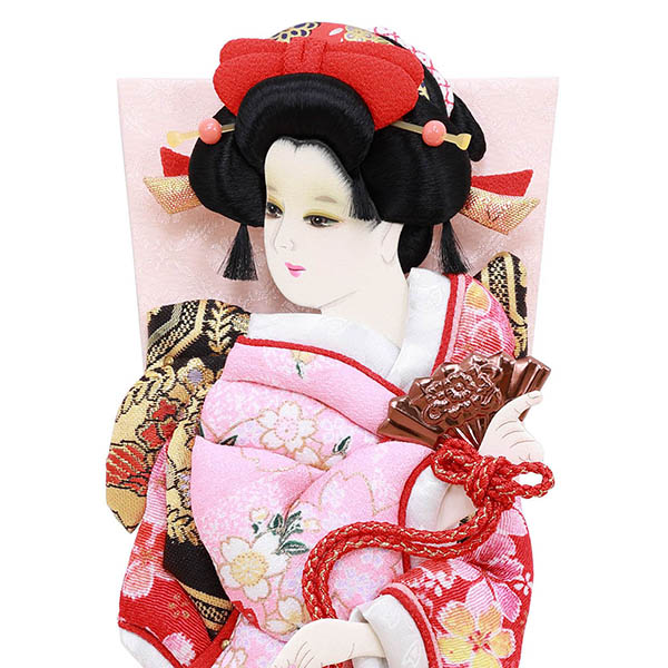 羽子板 フジキ 姫振袖 道成寺 金彩友禅/縮緬 押絵羽子板 詳細画像 フジキ 羽子板 姫振袖 道成寺 金彩友禅/縮緬 押絵羽子板 詳細画像