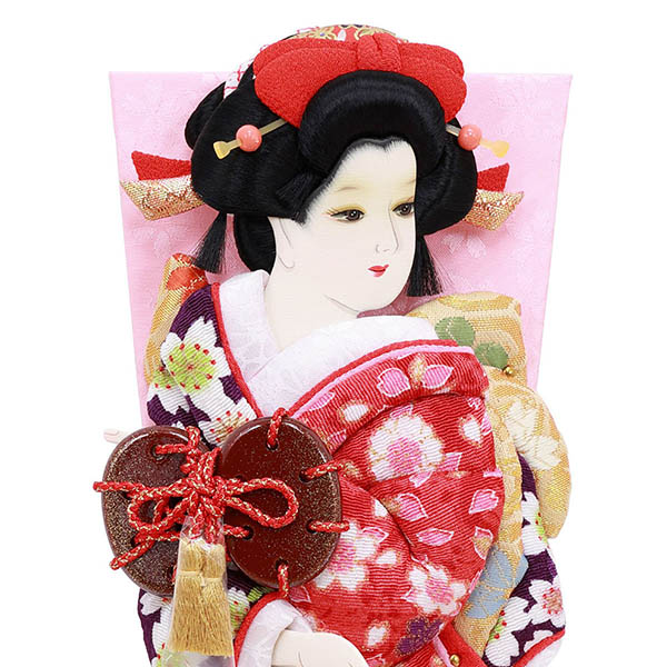 羽子板 フジキ 姫振袖 鼓 縮緬 押絵羽子板 詳細画像 フジキ 羽子板 姫振袖 鼓 縮緬 押絵羽子板 詳細画像