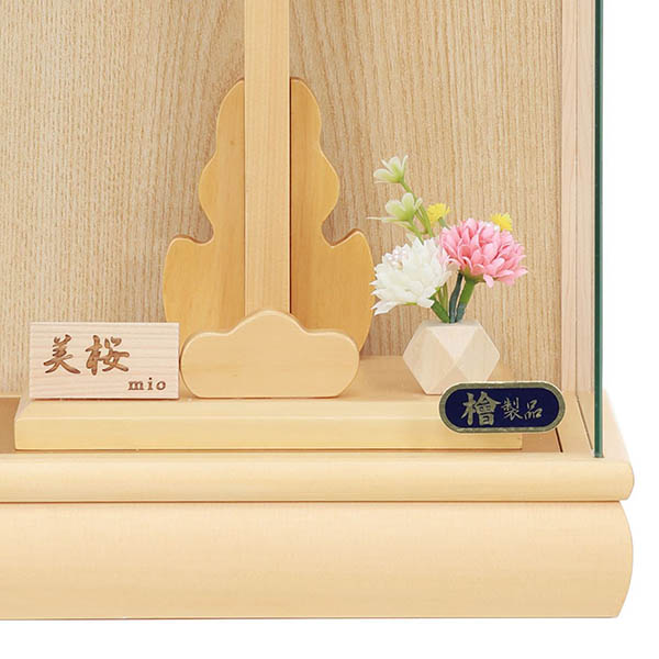 フジキ　 羽子板　檜 美桜 かぶせ パノラマガラスケース 10号羽子板用 （羽子板別売り）　詳細画像