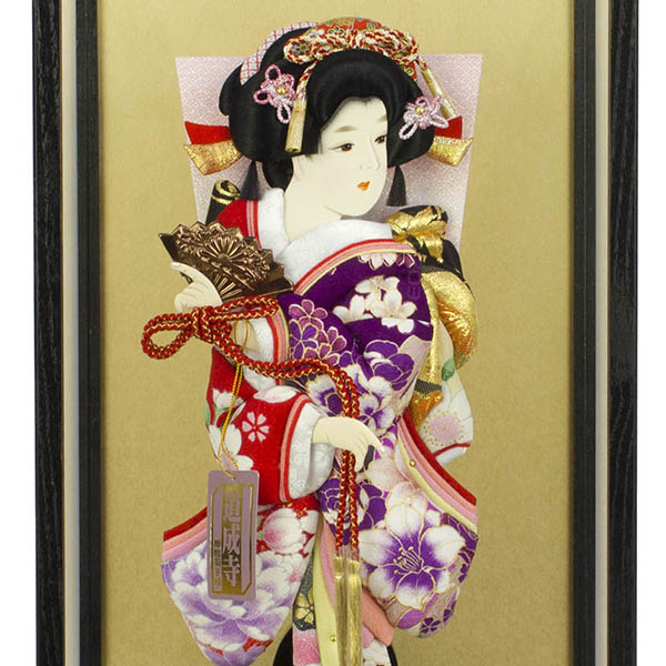 羽子板 フジキ 古都C 道成寺 押絵羽子板 黒木目 ガラスケース飾り 詳細画像 フジキ 羽子板 古都C 道成寺 押絵羽子板 黒木目 ガラスケース飾り 詳細画像