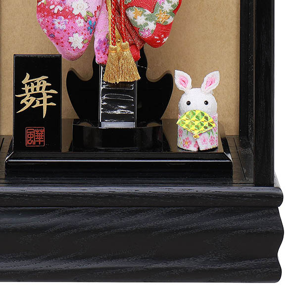 羽子板 フジキ 姫振袖 道成寺 舞 黒木目 ガラスケース飾り 詳細画像 フジキ 羽子板 姫振袖 道成寺 舞 黒木目 ガラスケース飾り 詳細画像