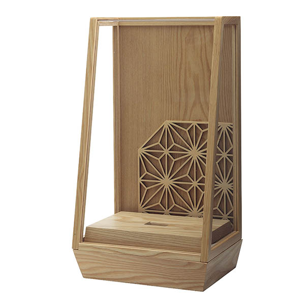 久月　 羽子板　藤娘友禅 四季花 タモ アクリルケース飾り　詳細画像