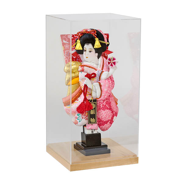 羽子板 美光 花振袖 金襴かのこ ピンク アクリルケース 霞 KASUMI 1632 詳細画像 美光 羽子板 花振袖 金襴かのこ ピンク アクリルケース 霞 KASUMI 1632 詳細画像