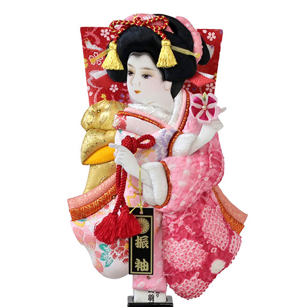 羽子板 美光 花振袖 金襴かのこ ピンク アクリルケース 霞 KASUMI 1632 詳細画像 美光 羽子板 花振袖 金襴かのこ ピンク アクリルケース 霞 KASUMI 1632 詳細画像