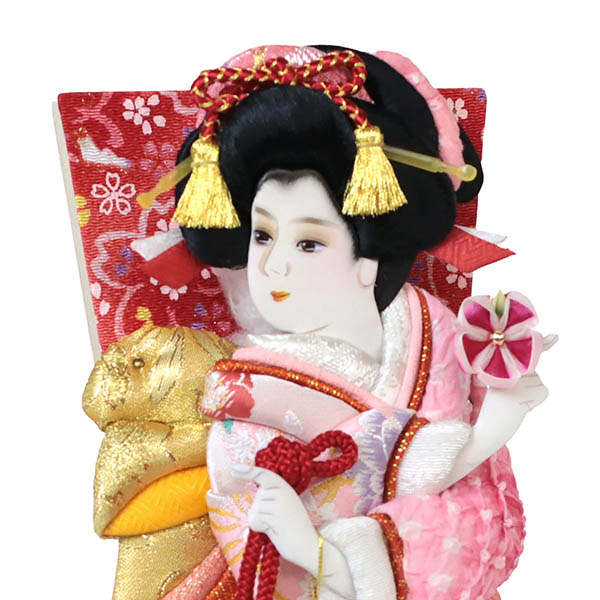 羽子板 美光 花振袖 金襴かのこ ピンク アクリルケース 霞 KASUMI 1632 詳細画像 美光 羽子板 花振袖 金襴かのこ ピンク アクリルケース 霞 KASUMI 1632 詳細画像