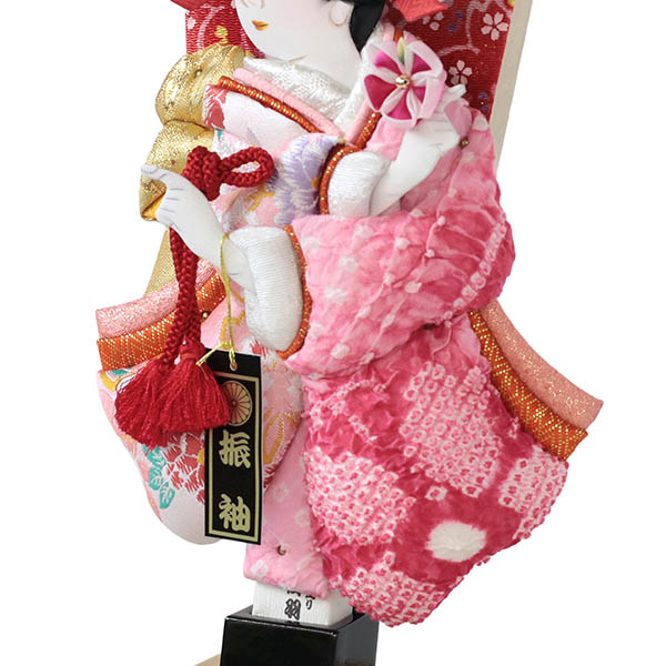 羽子板 美光 花振袖 金襴かのこ ピンク アクリルケース 霞 KASUMI 1632 詳細画像 美光 羽子板 花振袖 金襴かのこ ピンク アクリルケース 霞 KASUMI 1632 詳細画像