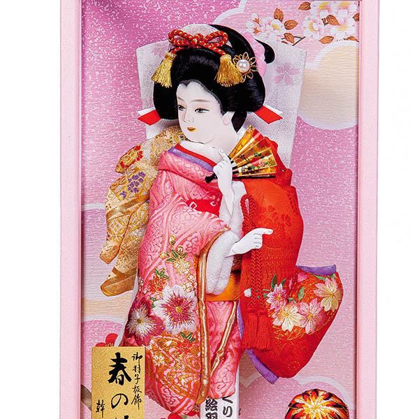 羽子板 平安豊久 春の夢 ピンク塗り ガラスケース飾り 詳細画像 平安豊久 羽子板 春の夢 ピンク塗り ガラスケース飾り 詳細画像