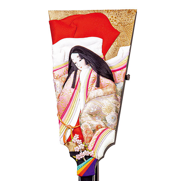 平安豊久　 羽子板　摩耶作 伊勢 黒塗り角型飾り台セット　詳細画像
