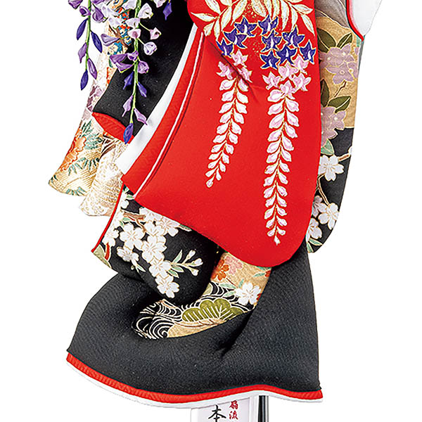 羽子板 平安豊久 摩耶作 藤娘 黒塗小判型飾り台セット 詳細画像 平安豊久 羽子板 摩耶作 藤娘 黒塗小判型飾り台セット 詳細画像