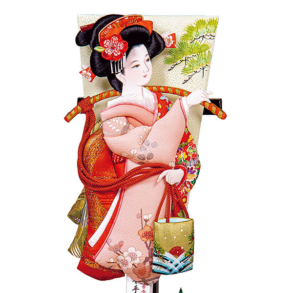 羽子板 平安豊久 摩耶作 汐汲 黒塗小判型飾り台セット 詳細画像 平安豊久 羽子板 摩耶作 汐汲 黒塗小判型飾り台セット 詳細画像