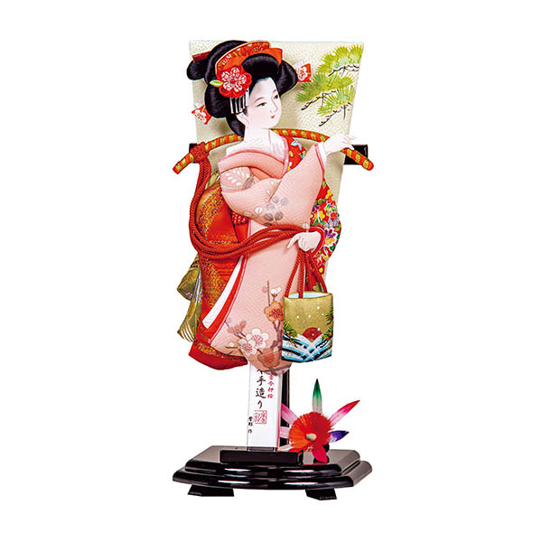 摩耶作 汐汲 黒塗小判型飾り台セット