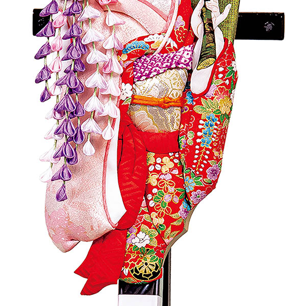 羽子板 平安豊久 摩耶作 藤娘 黒塗小判型飾り台セット 詳細画像 平安豊久 羽子板 摩耶作 藤娘 黒塗小判型飾り台セット 詳細画像