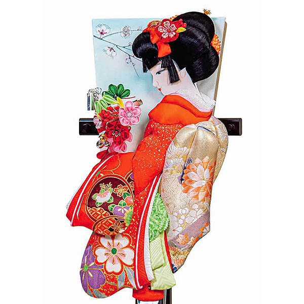 羽子板 平安豊久 摩耶作 万葉 赤 木目二重型飾り台セット 詳細画像 平安豊久 羽子板 摩耶作 万葉 赤 木目二重型飾り台セット 詳細画像