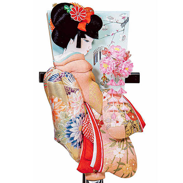 羽子板 平安豊久 摩耶作 琴音 木目二重型飾り台セット 詳細画像 平安豊久 羽子板 摩耶作 琴音 木目二重型飾り台セット 詳細画像