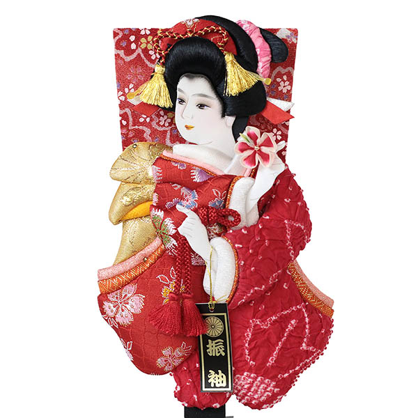 羽子板 幸月 花振袖 金襴かのこ 赤 リバーシブル 円形 丸型 アクリルケース 輪転36 詳細画像 幸月 羽子板 花振袖 金襴かのこ 赤 リバーシブル 円形 丸型 アクリルケース 輪転36 詳細画像