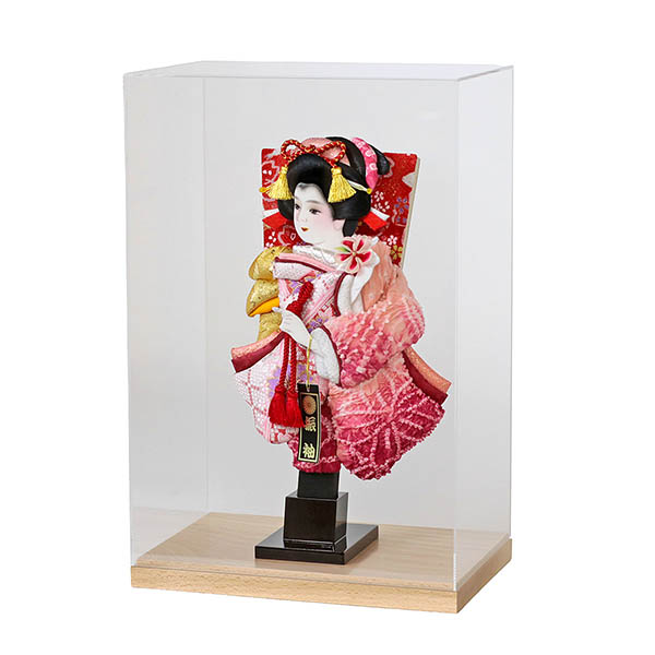 羽子板 幸月 花振袖 金襴かのこ ピンク アクリルケース 霞 KASUMI 2436 詳細画像 幸月 羽子板 花振袖 金襴かのこ ピンク アクリルケース 霞 KASUMI 2436 詳細画像