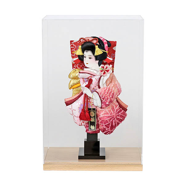 花振袖 金襴かのこ ピンク アクリルケース 霞 KASUMI 2436